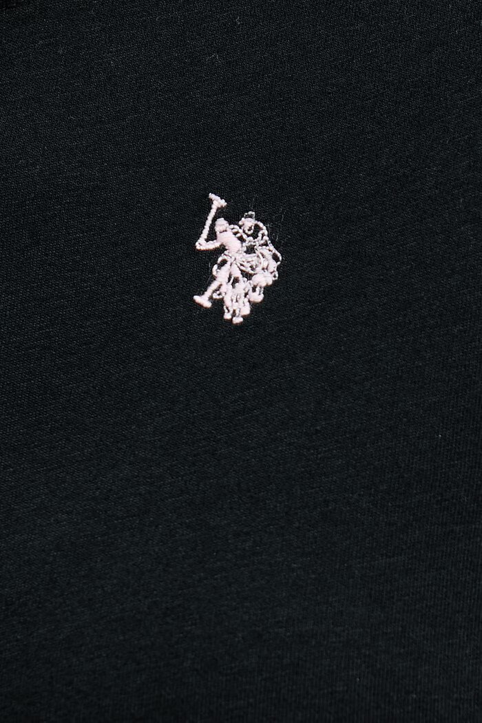 U.S. Polo Assn. тениска дамска от памук CREW NECK черна WUP0634