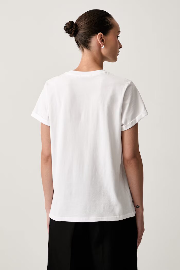 U.S. Polo Assn. тениска дамска от памук Crew Neck Pocket бяла WUP1576