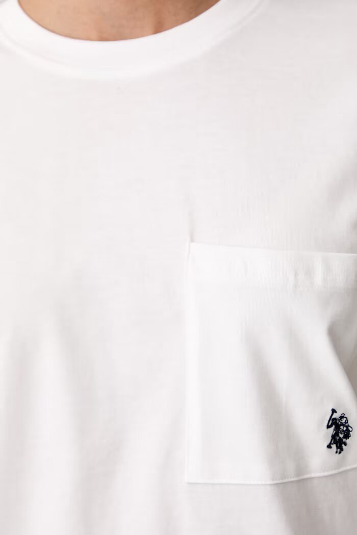 U.S. Polo Assn. тениска дамска от памук Crew Neck Pocket бяла WUP1576