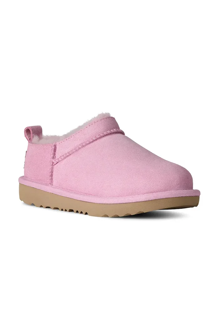 Ugg апрески за деца от велур CLASSIC MICRO розови 1174410K