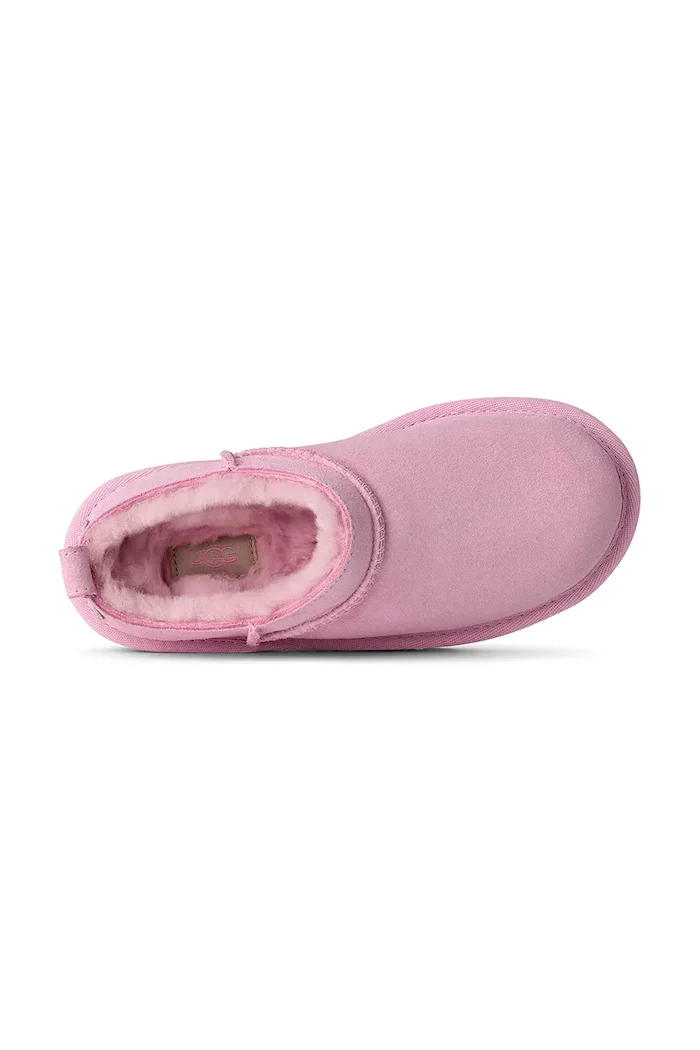 Ugg апрески за деца от велур CLASSIC MICRO розови 1174410K