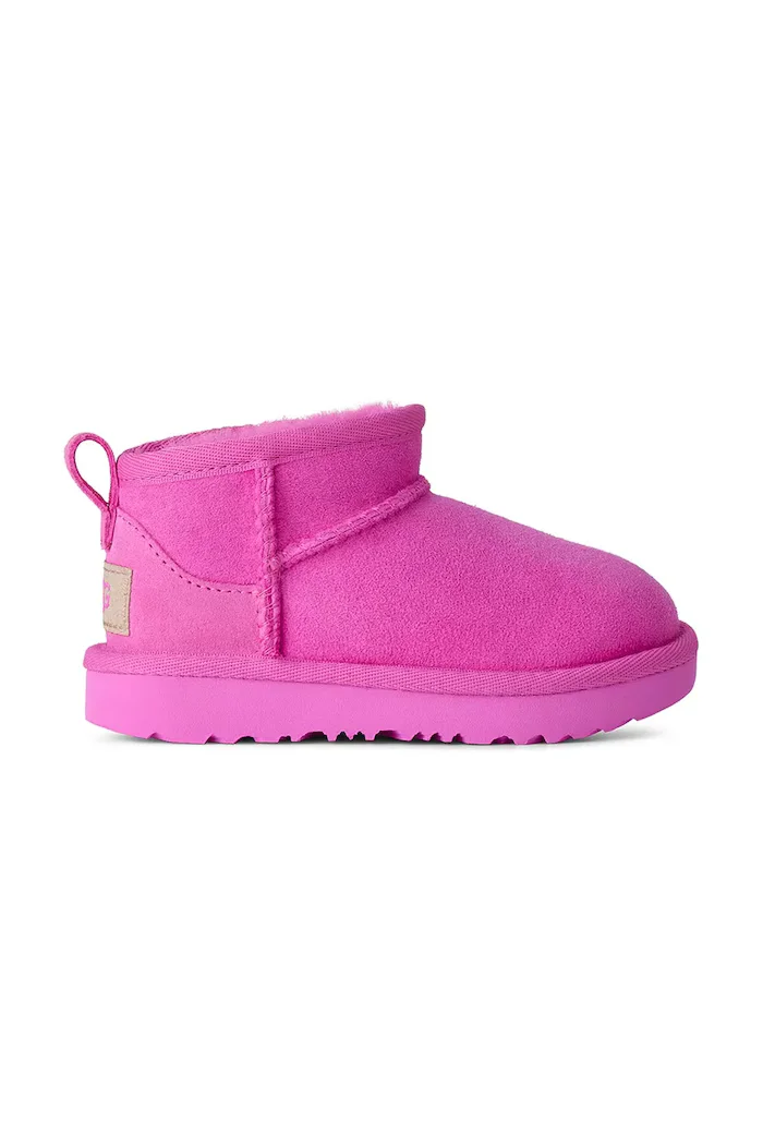 Ugg апрески зимни обувки за деца от велур CLASSIC ULTRA MINI розови 1130750T