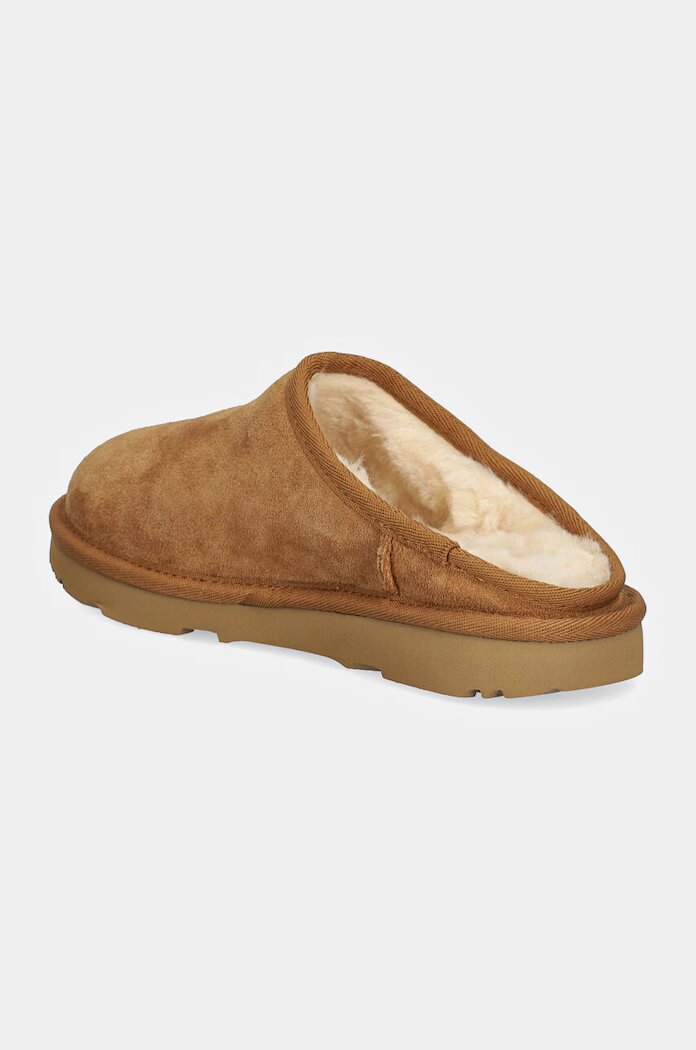 Ugg Детски велурени чехли KIDS' CLASSIC SLIP-ON в кафяво 1161030K