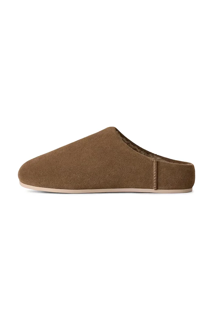 Ugg пантофи дамски от велур W Elea Slip-On кафяви 1171390.LBNZ