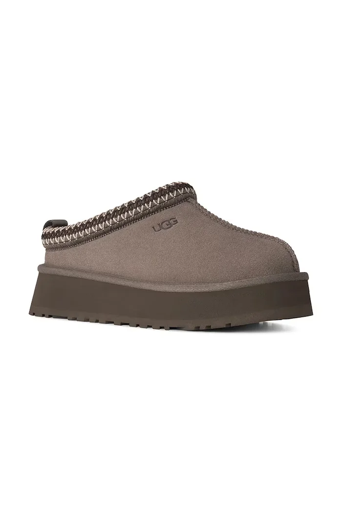 Ugg пантофи дамски от велур W Tazz II кафяви 1174471.DMJ