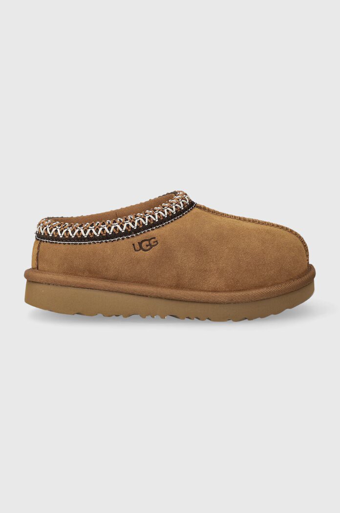 Ugg пантофи за деца от велур T TASMAN II бежови 1019066T