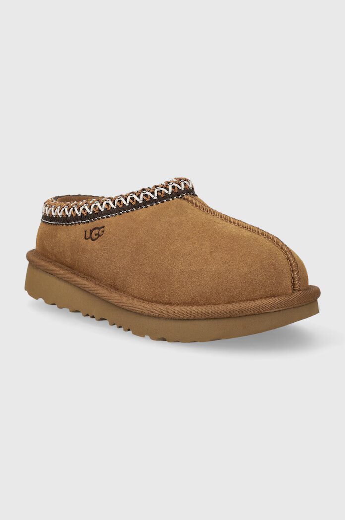 Ugg пантофи за деца от велур T TASMAN II бежови 1019066T
