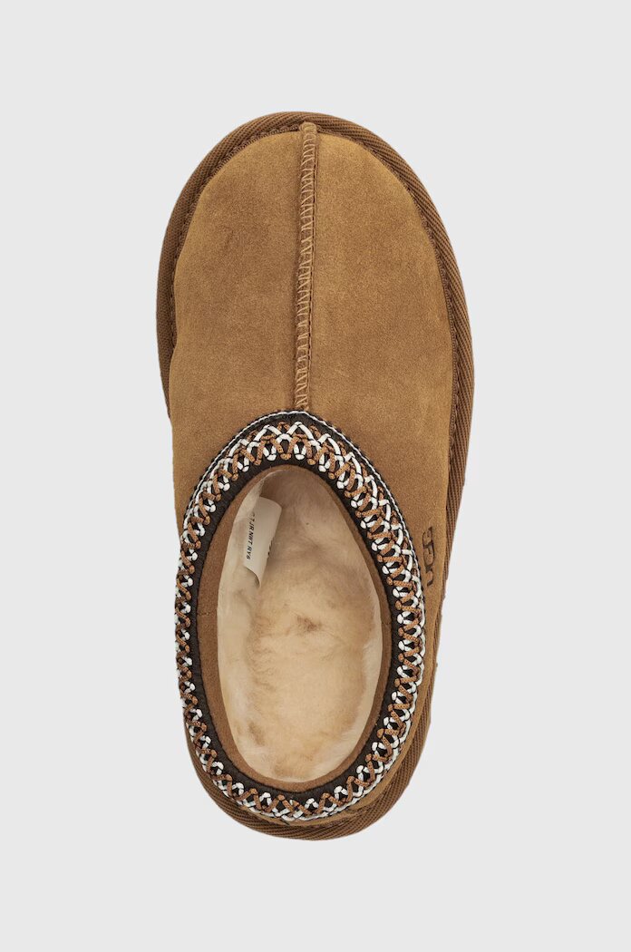 Ugg пантофи за деца от велур T TASMAN II бежови 1019066T