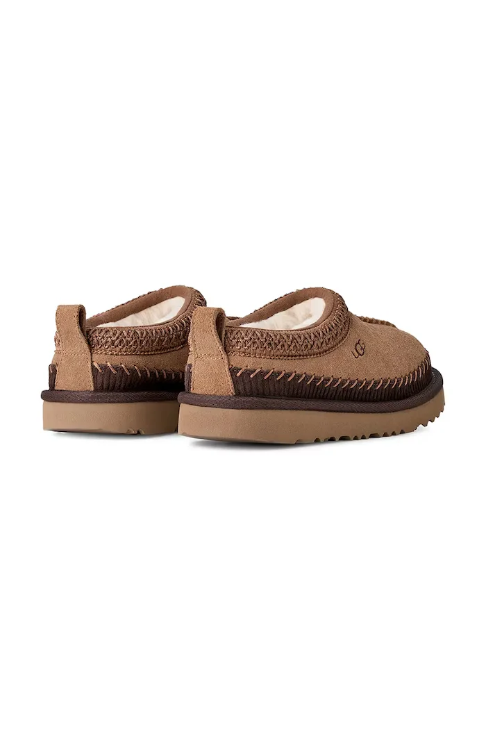 Ugg пантофи за деца от велур TASMAN IHERITAGE кафяви 1184431K