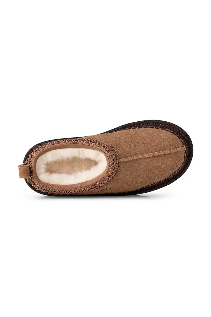 Ugg пантофи за деца от велур TASMAN IHERITAGE кафяви 1184431K