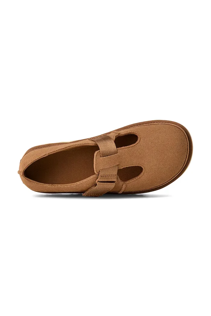 Ugg Половинки обувки от велур Goldenstar Mary Jane в кафяво с платформа 1171506.CHE