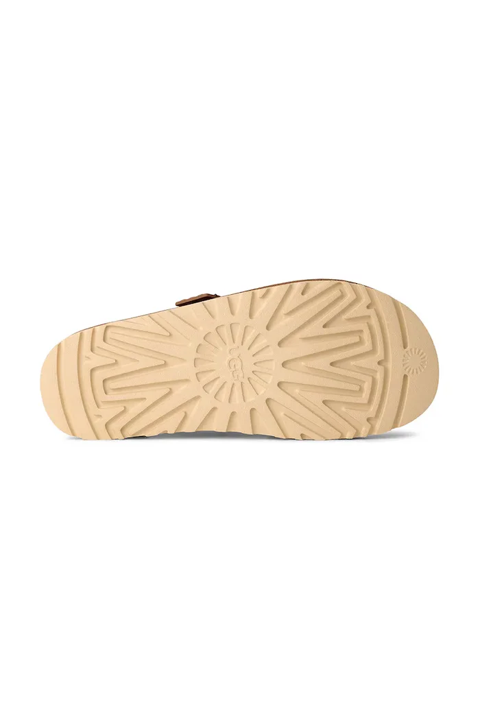 Ugg Половинки обувки от велур Goldenstar Mary Jane в кафяво с платформа 1171506.CHE