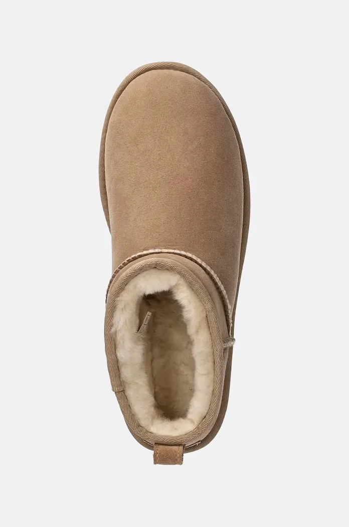 Ugg Велурени апрески Classic Ultra Mini W Classic Ultra Mini в кафяво 1116109.SAN