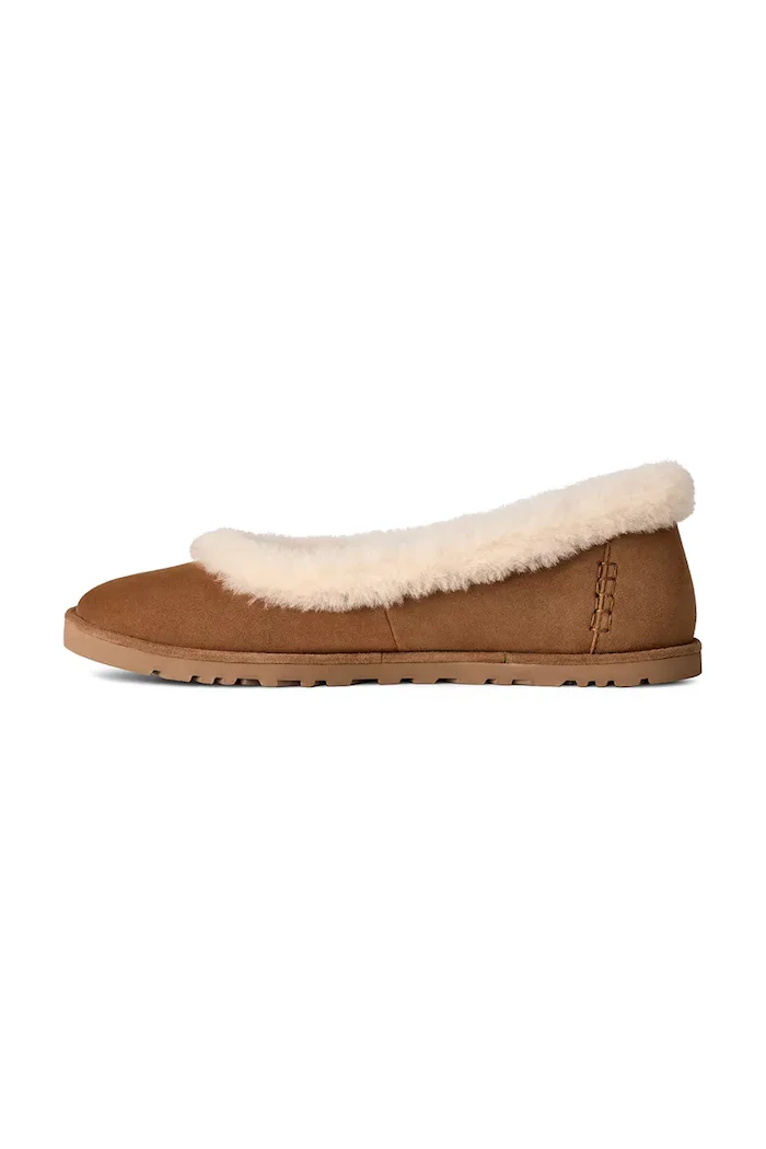 Ugg Велурени балеринки Zora Ballet Flat в кафяво 1178111.CHE