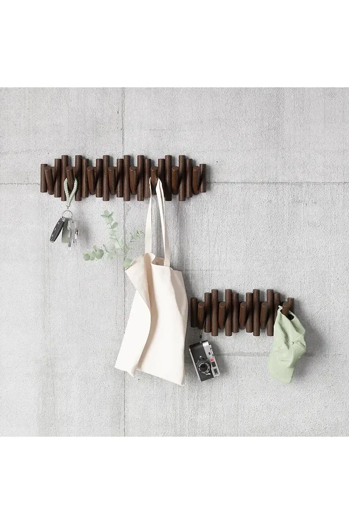 Umbra Закачалка за стена Picket Rail Hook 61 x 4 x 17 cm в кафяво