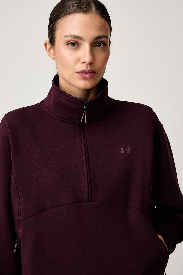 Under Armour суичър дамски с памук Unstoppable бордо 6013519