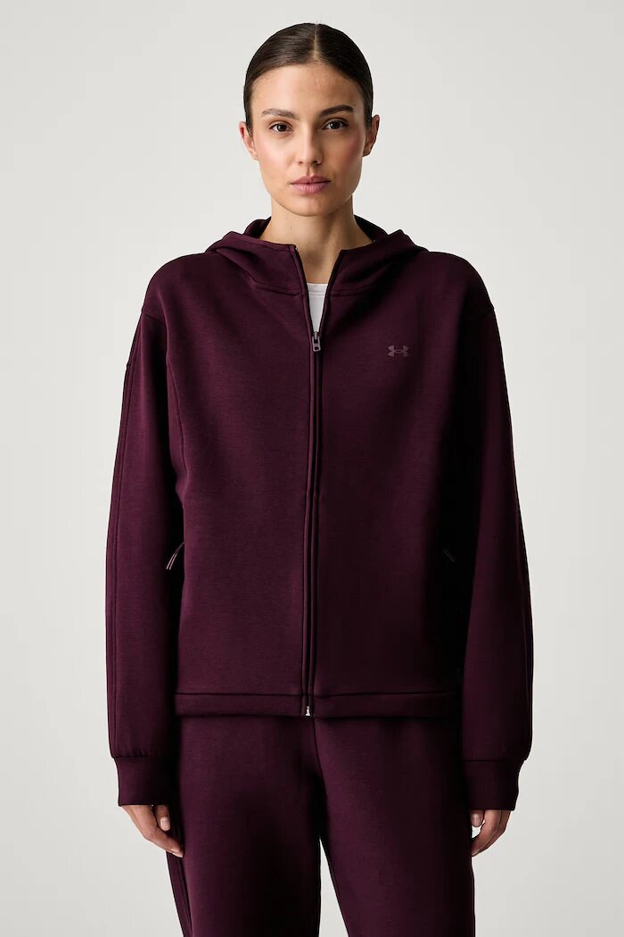 Under Armour суичър с качулка дамски Unstoppable бордо 6013520