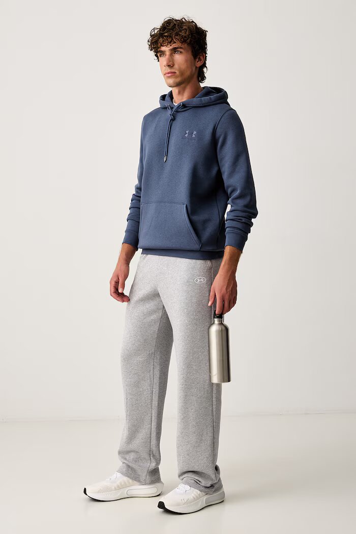 Under Armour суичър с качулка мъжки с памук Essential Fleece син 1373880.044