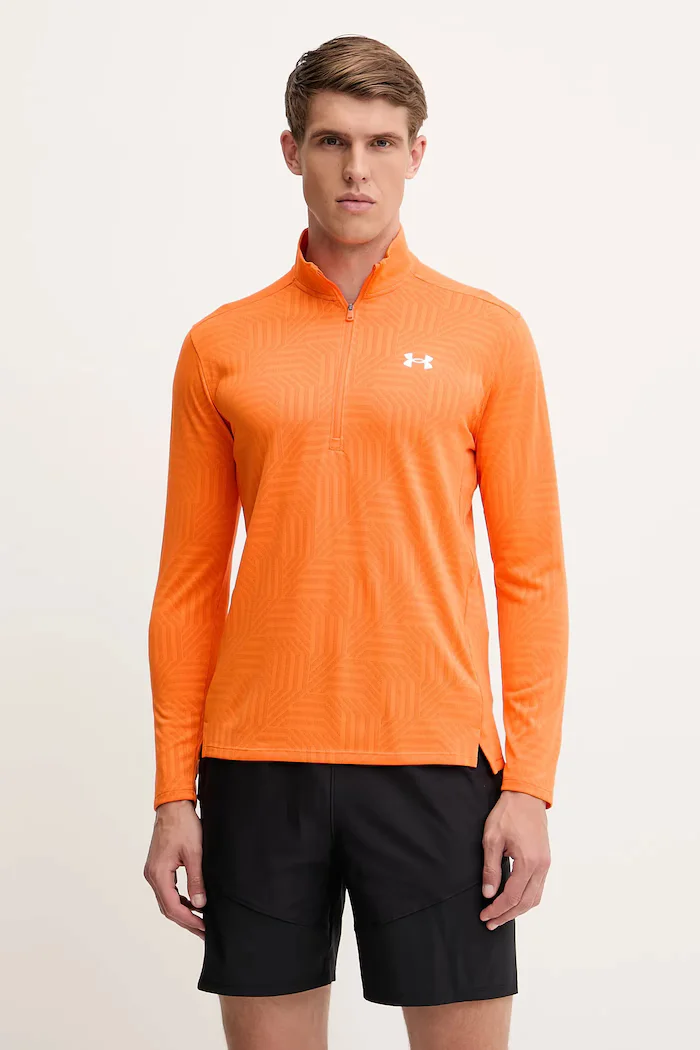 Under Armour Суичър за трениране UA Tech Geotessa в оранжево с десен 1385260