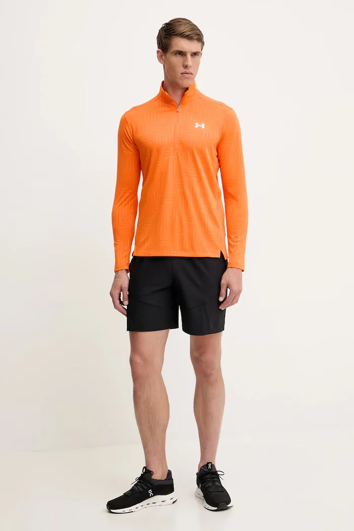 Under Armour Суичър за трениране UA Tech Geotessa в оранжево с десен 1385260