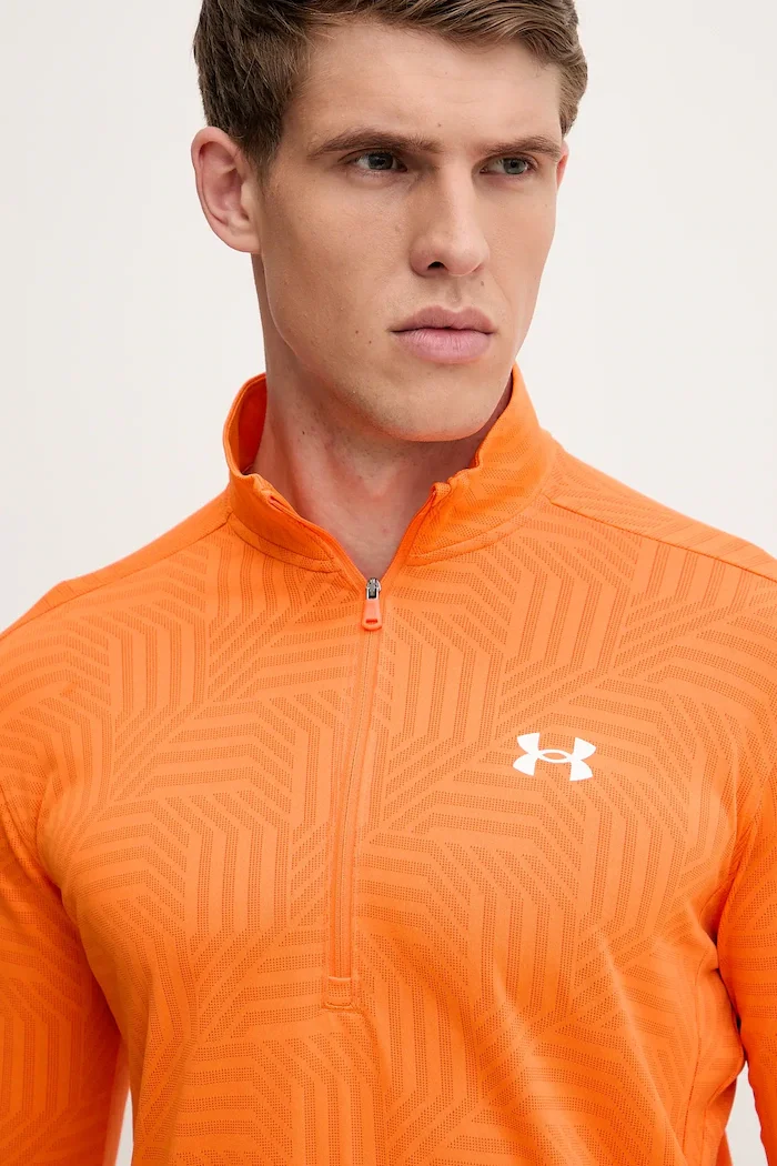 Under Armour Суичър за трениране UA Tech Geotessa в оранжево с десен 1385260