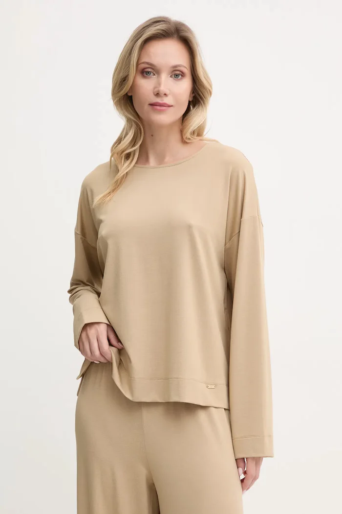 United Colors of Benetton Блуза с дълги ръкави в бежово 3NYW3M06W