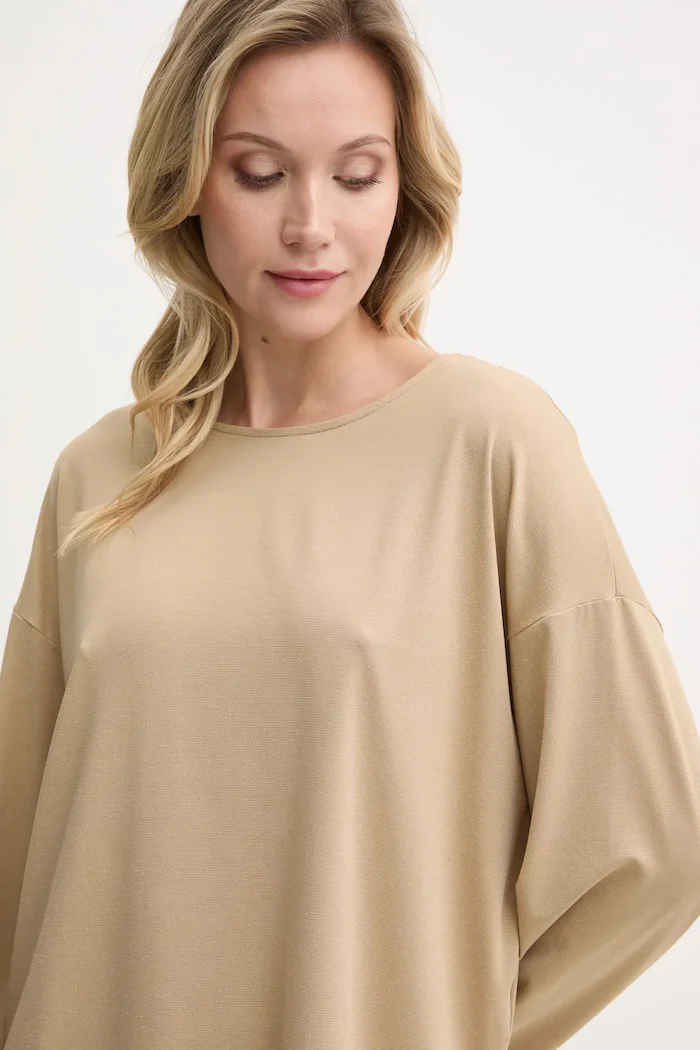 United Colors of Benetton Блуза с дълги ръкави в бежово 3NYW3M06W