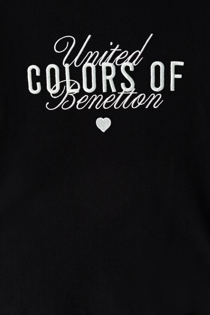 United Colors of Benetton блуза с дълги ръкави за деца от памук черна 3ATNC10U8