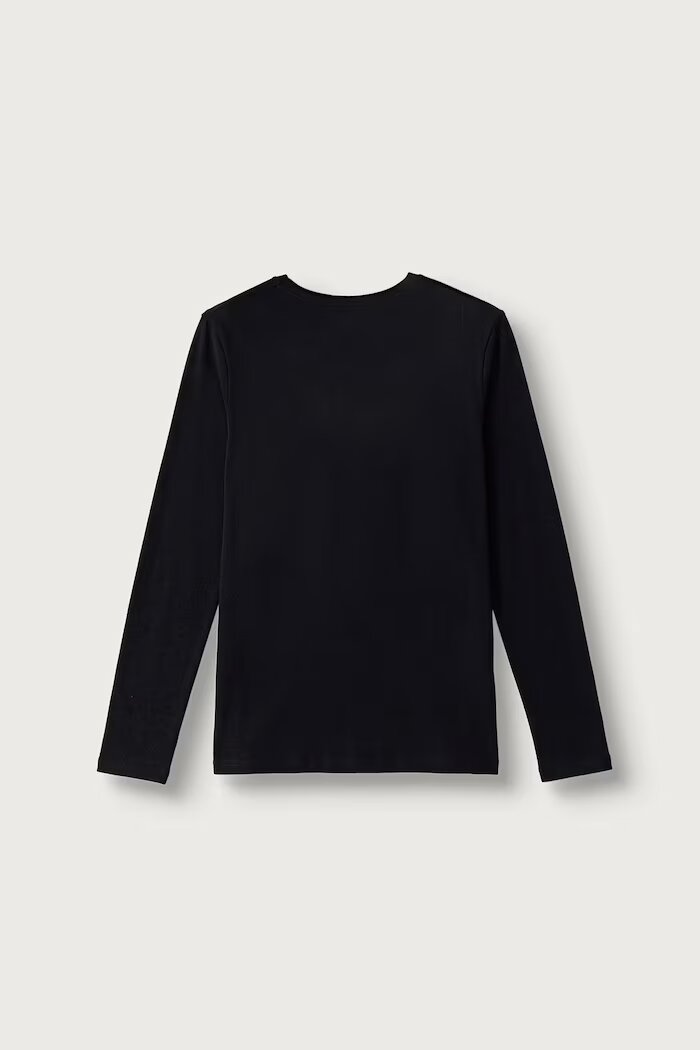 United Colors of Benetton блуза с дълги ръкави за деца от памук черна 3I1XC10KB