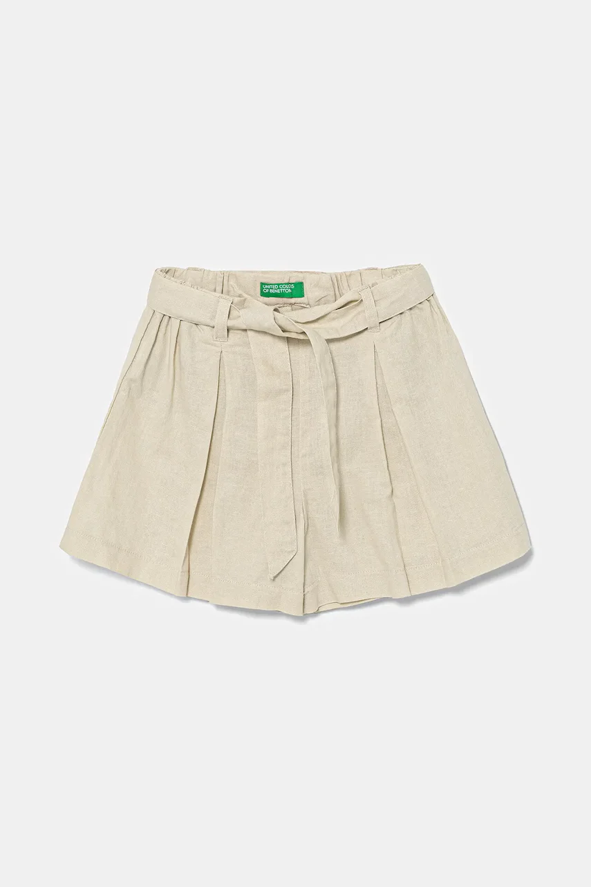 United Colors of Benetton Детски ленен къс панталон
