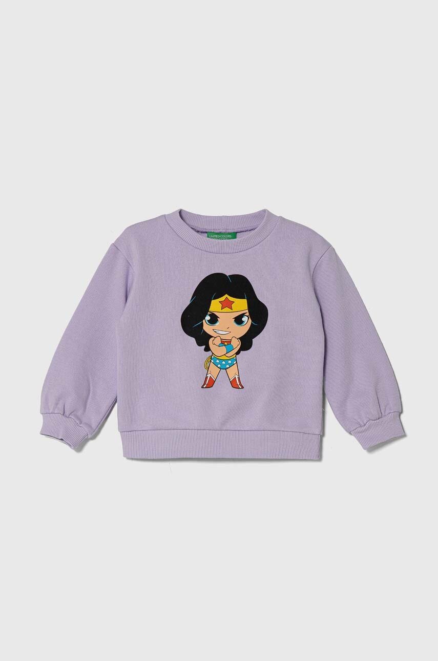 United Colors of Benetton Детски памучен суичър x DC