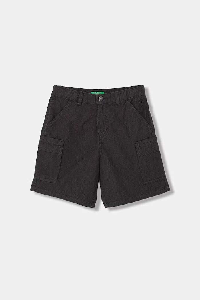 United Colors of Benetton Къс панталон карго детски памучен сив със стандартна талия 456SC904V