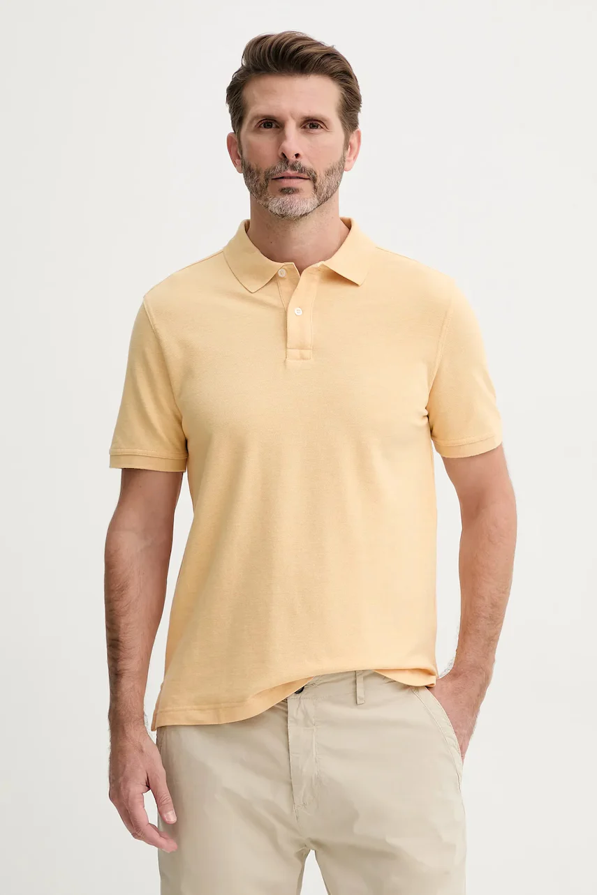 United Colors of Benetton Памучна тениска с яка