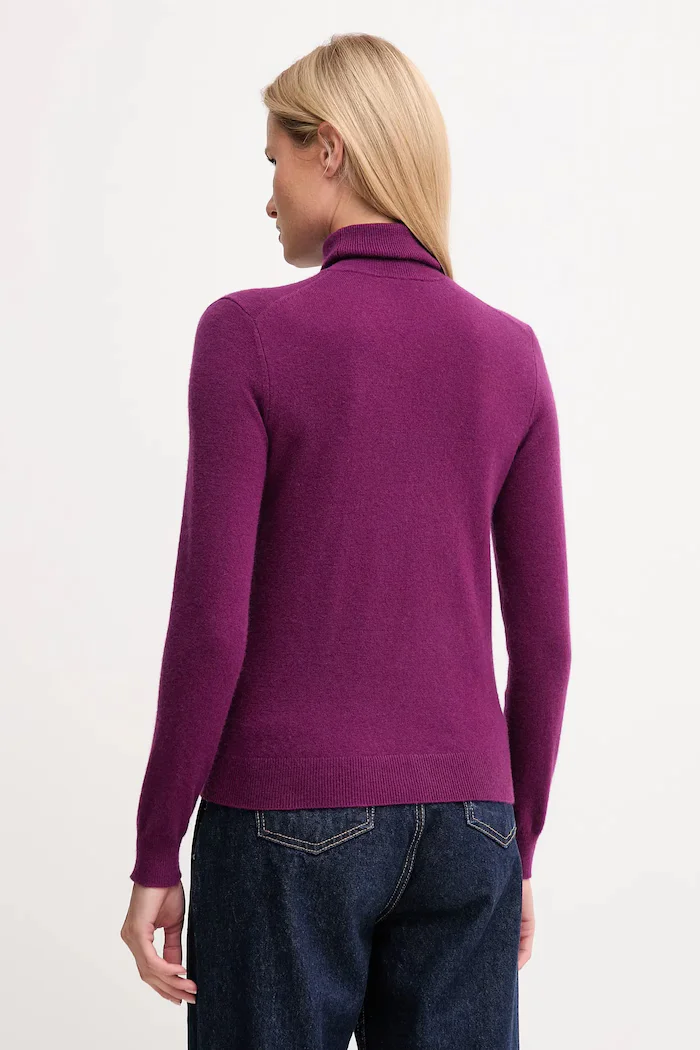 United Colors of Benetton поло дамско от вълна виолетово 1002D2348