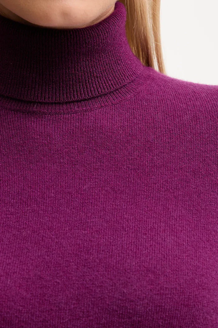 United Colors of Benetton поло дамско от вълна виолетово 1002D2348