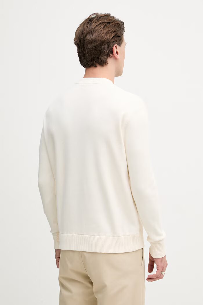 United Colors of Benetton пуловер мъжки от памук бежов 1UAEU10B6