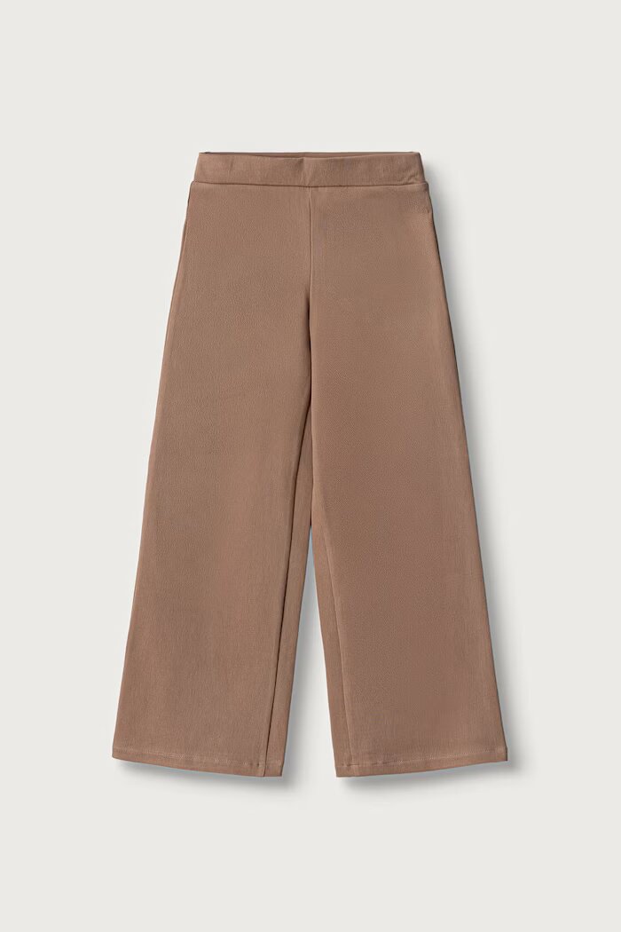 United Colors of Benetton широк панталон за деца с памук кафяв 46D6CE04C
