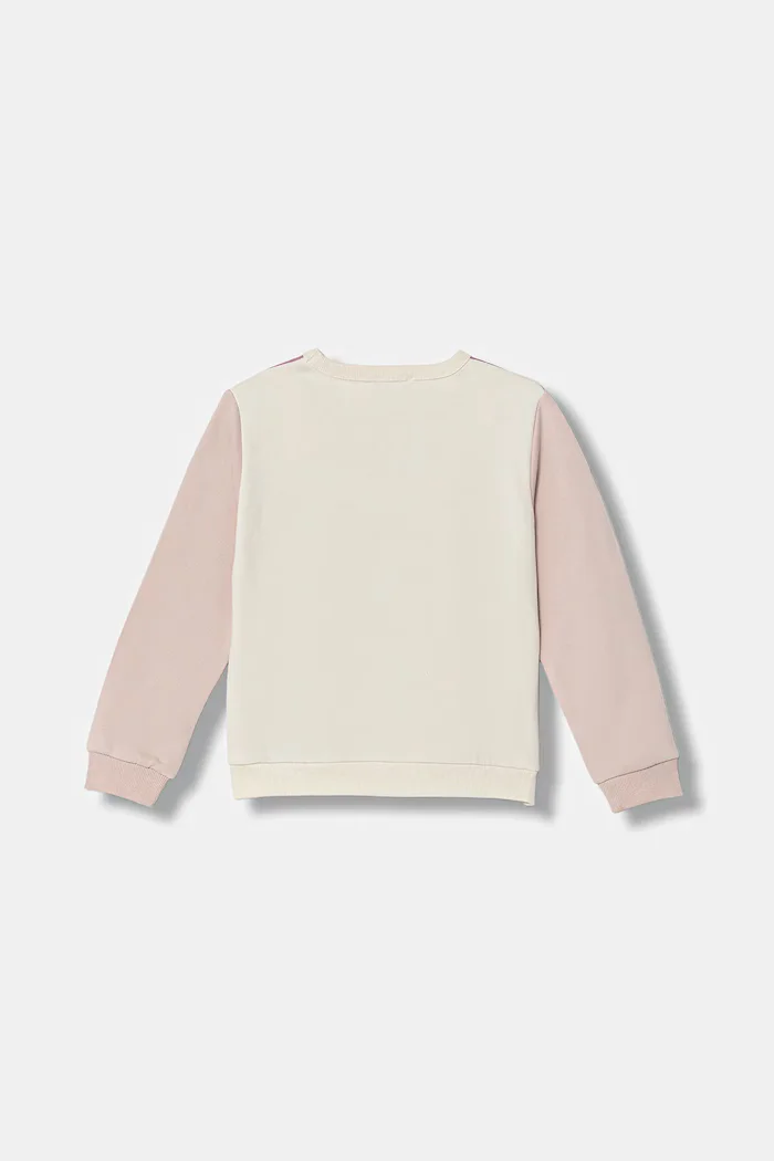 United Colors of Benetton суичър за деца с памук розов 39M2G10KY