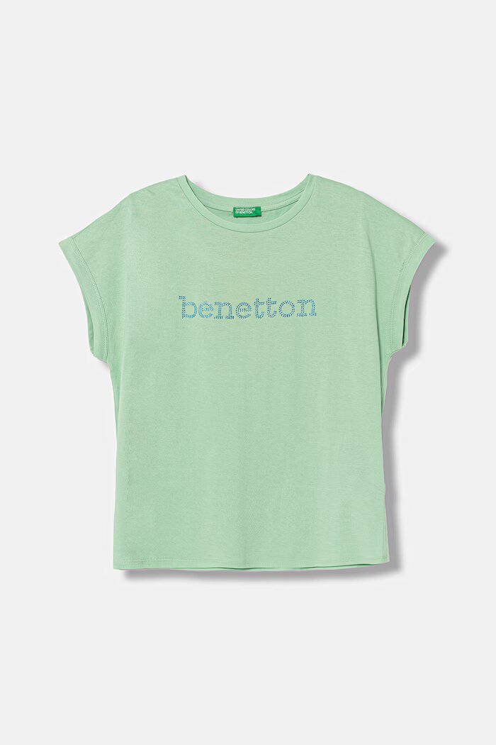 United Colors of Benetton тениска за деца от памук зелена 3I1XC10TT