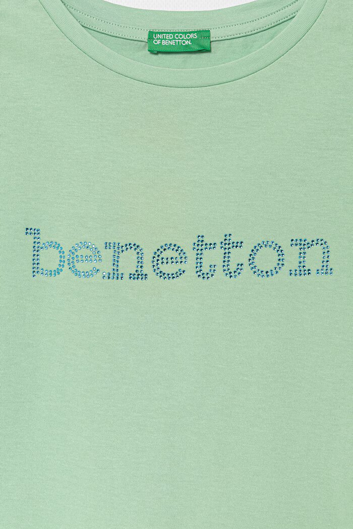 United Colors of Benetton тениска за деца от памук зелена 3I1XC10TT