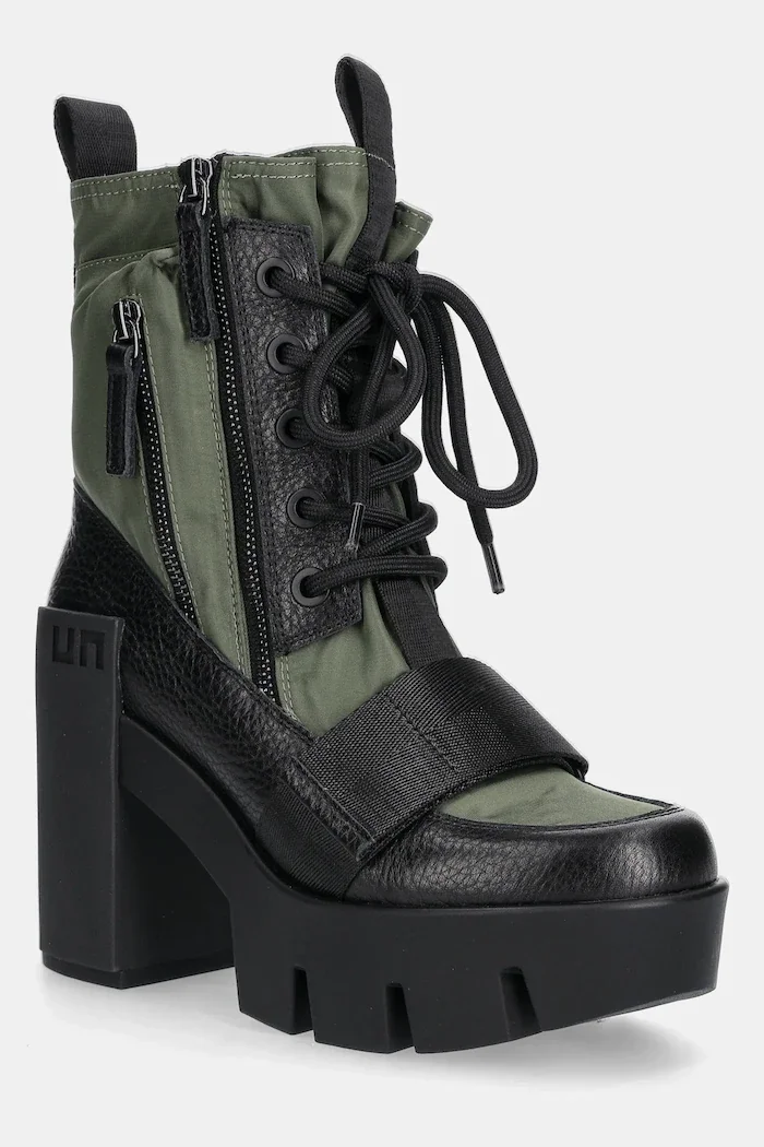 United Nude Боти Grip Combat Mid в зелено с дебел ток 10962904165