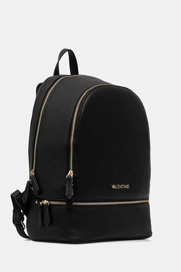 Valentino Bags Раница дамска в черно голям размер с изчистен дизайн VBS7LX02