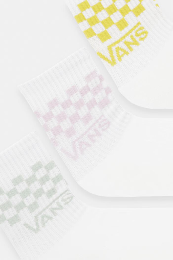Vans чорапи за деца Classic Check Crew 3 броя бели VN000Q1QGRV1
