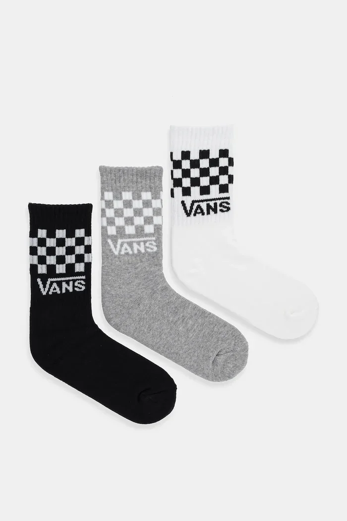 Vans Детски чорапи Classic Check Crew (3 броя) в бяло VN000Q1QY281
