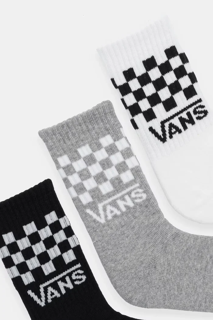 Vans Детски чорапи Classic Check Crew (3 броя) в бяло VN000Q1QY281