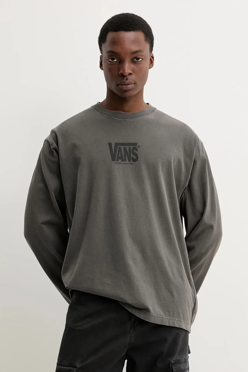 Vans Памучна блуза с дълги ръкави