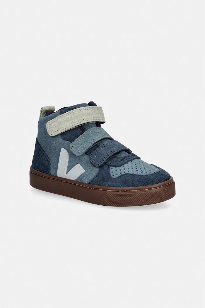 Veja Small V-10 Mid маратонки за деца от велур сини DV0322140