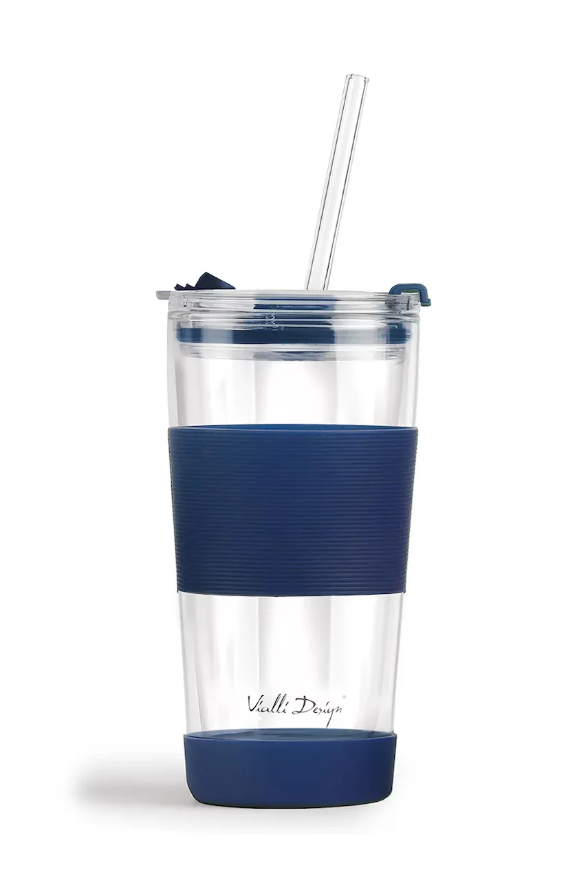 Vialli Design Термочаша със сламка Fuori 600 ml