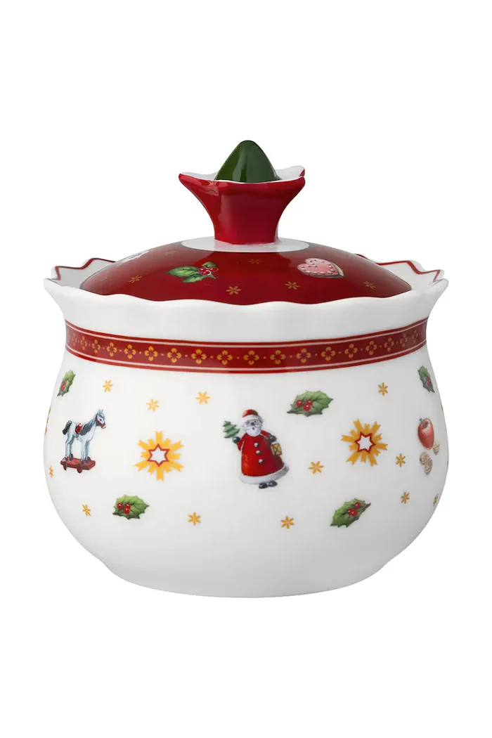 Villeroy & Boch захарница за Коледа от порцелан Toy's Delight 14-8585-2030