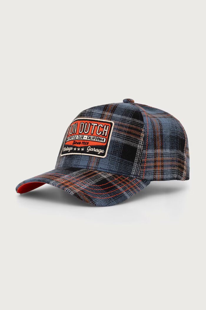Von Dutch шапка с козирка от памучна материя синя VD/1/CB/CAR/09
